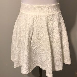 White mini skirt